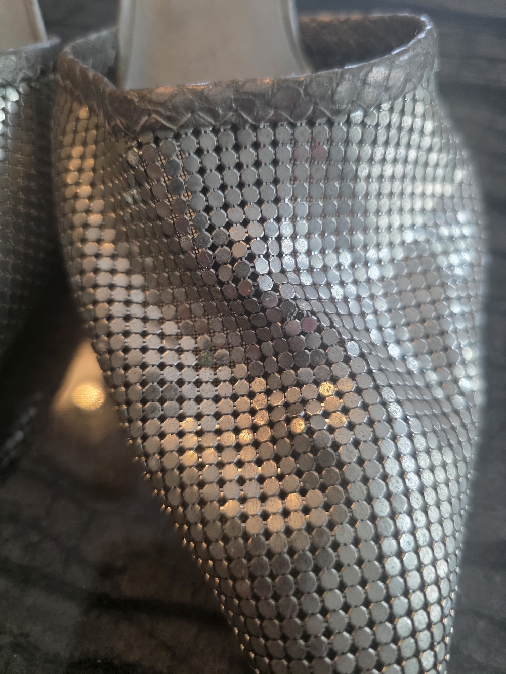 Anne Klein Silver Pointed-Toe Slip-On Mules - Picture 6 of 6
